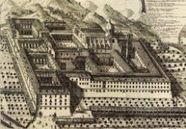 Stampa antica Abbazia Montecassino